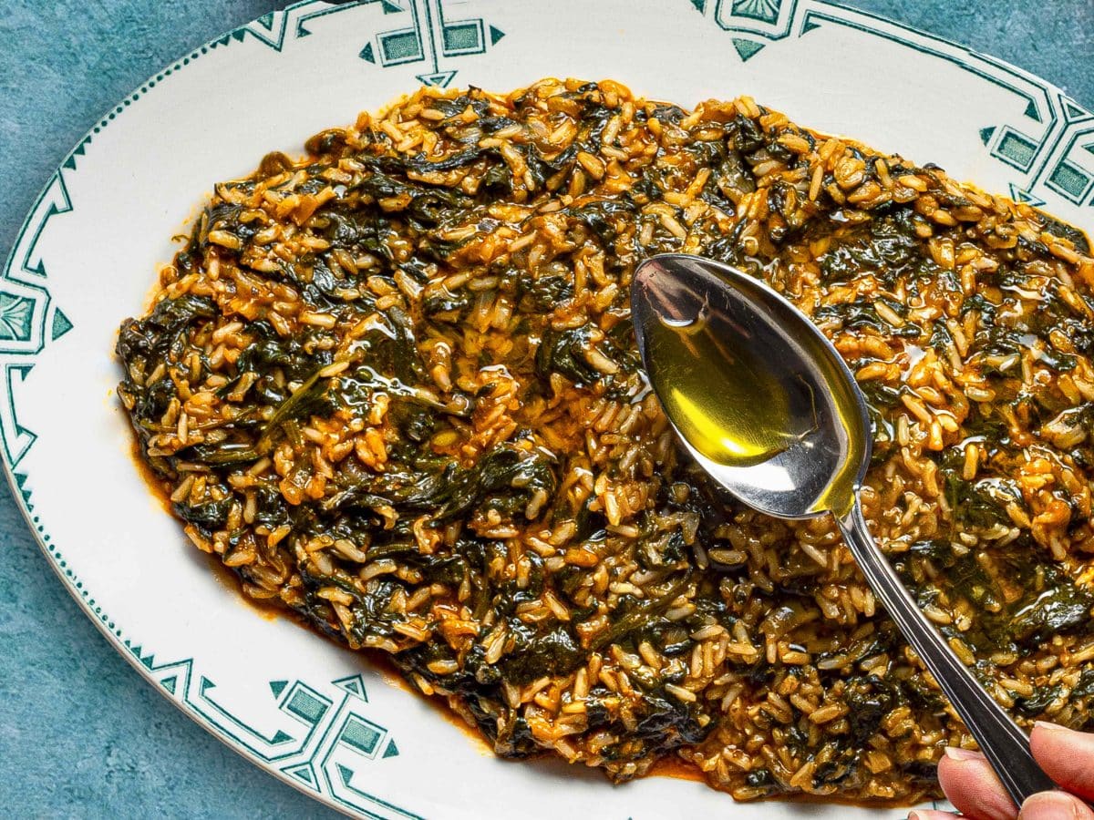 Spanakorizo (Greek Spinach and Rice)