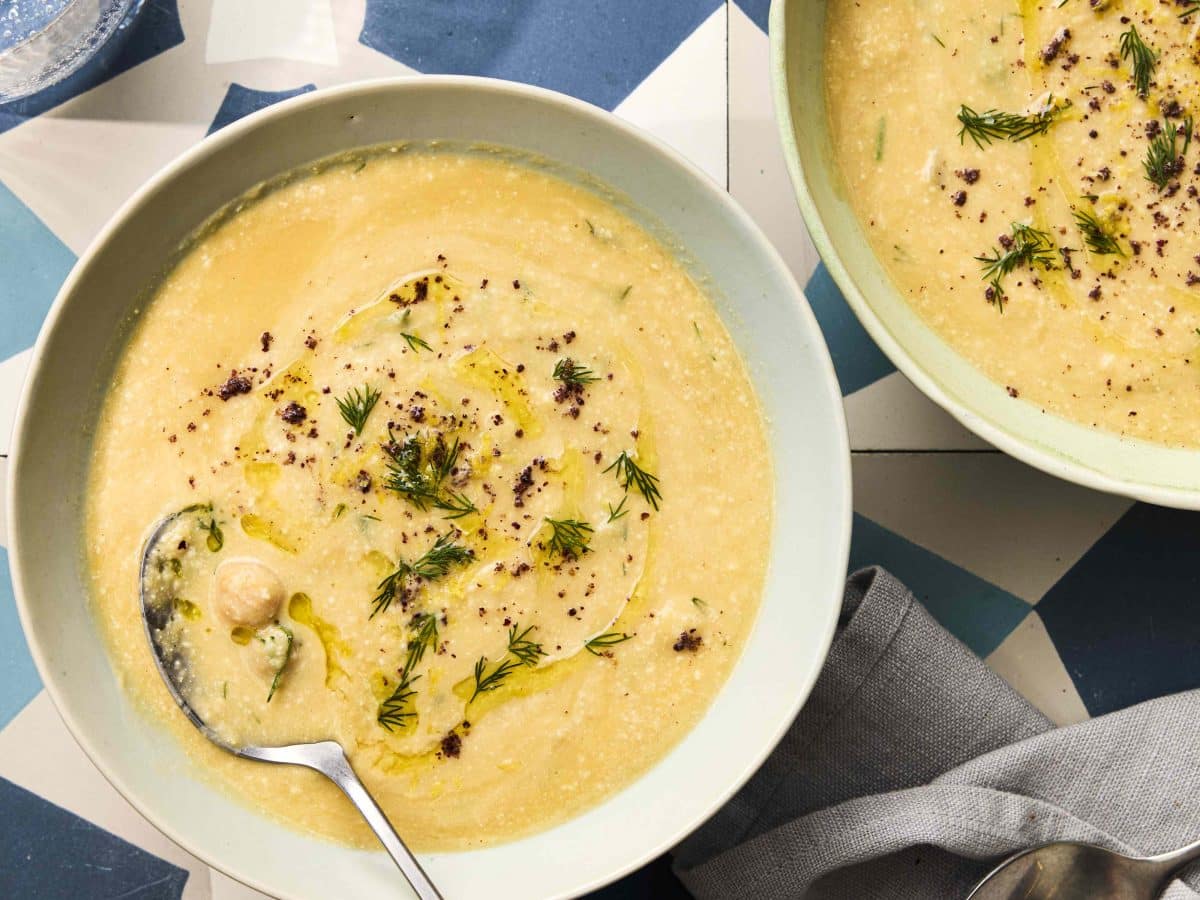 30-Minute Creamy Lemony Chickpea-Tahini Soup