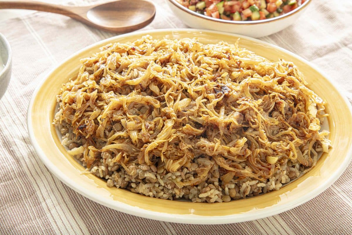 Mujaddara (Rice With Lentils and Caramelized Onions)