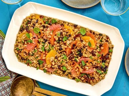 Barley Pilaf With Citrus, Dried Fruit, and Nuts