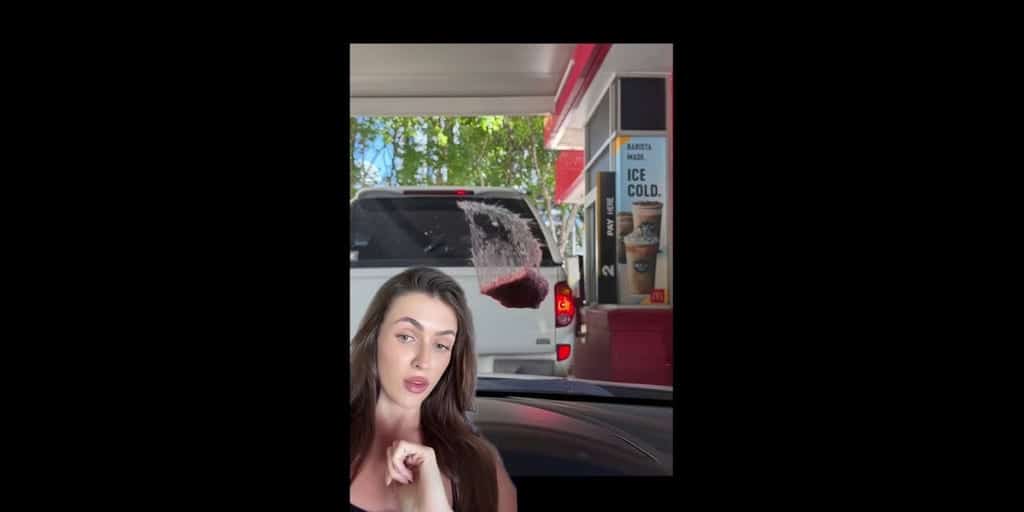Raw McDonald's beef patty mysteriously lands on car windshield in drive-thru line