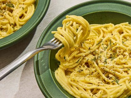Lemony Avgolemono-Inspired Spaghetti Carbonara