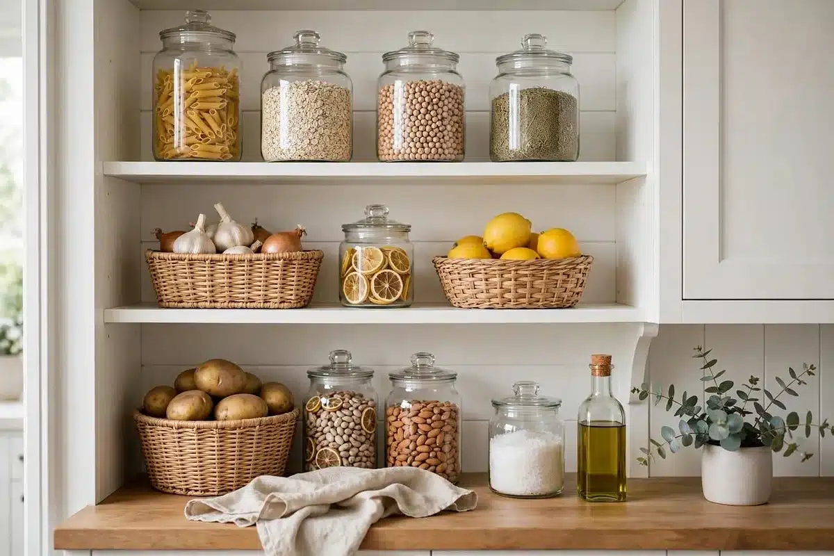 Small sealed jar of oil in a refrigerator shelf